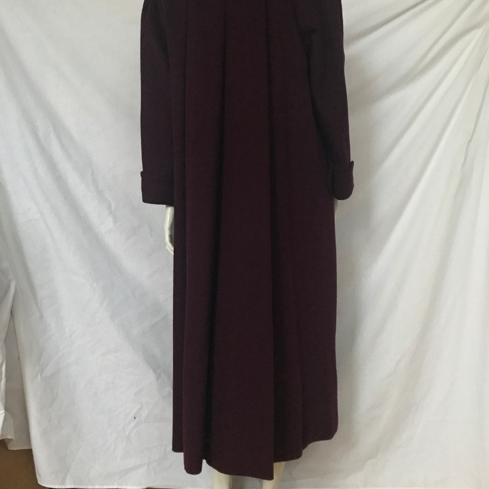 Searle Wool Coat LONG Flowing Full Length NEW! Berry 4 Small RARE UNIQUE STAPLE - Picture 8 of 8